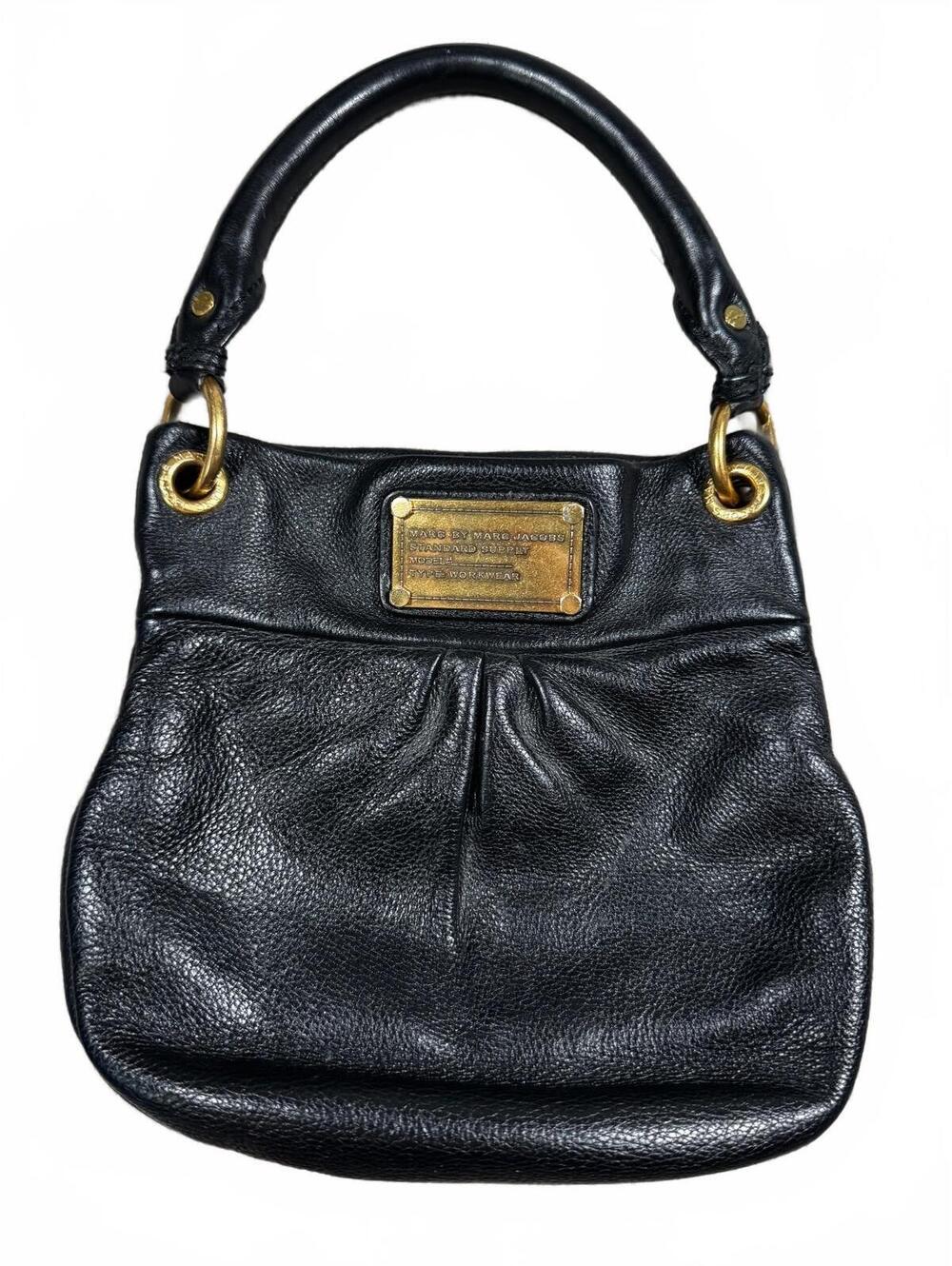 Marc by Marc Jacobs Black Leather Q Hillier Mini Hobo